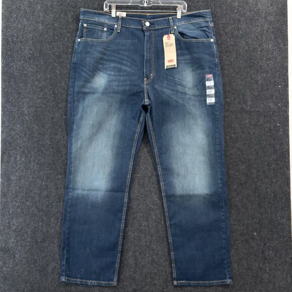 Levis 559 Relaxed Straight Jeans Men's 44x32 Blue Wash Stretch Denim - Picture 1 of 15